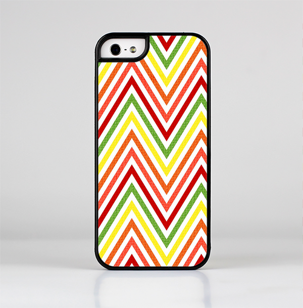 The Yellow & Red Vintage Chevron Pattern Skin-Sert Case for the Apple iPhone 5/5s