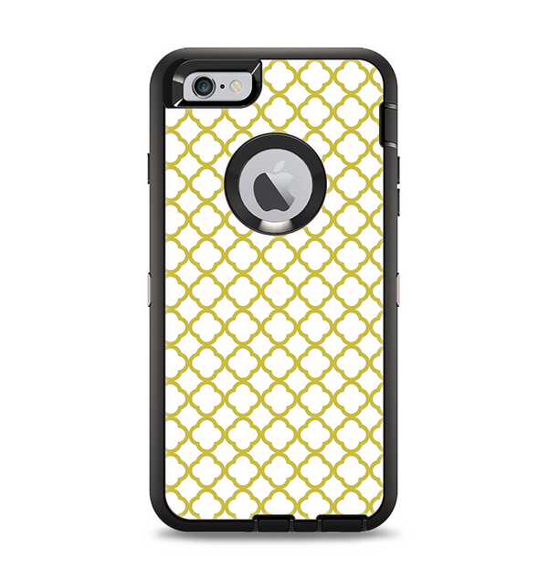The Yellow & White Seamless Morocan Pattern V2 Apple iPhone 6 Plus Otterbox Defender Case Skin Set