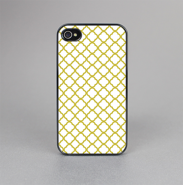 The Yellow & White Seamless Morocan Pattern V2 Skin-Sert Case for the Apple iPhone 4-4s