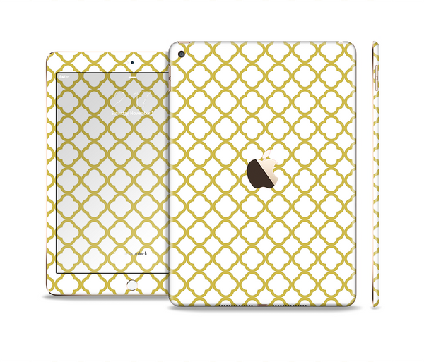 The Yellow & White Seamless Morocan Pattern V2 Skin Set for the Apple iPad Air 2