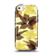 The Yellow and Brown Pastel Flowers Apple iPhone 5c Otterbox Symmetry Case Skin Set