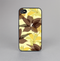 The Yellow and Brown Pastel Flowers Skin-Sert Case for the Apple iPhone 4-4s