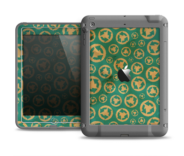 The Yellow and Green Recycle Pattern Apple iPad Mini LifeProof Fre Case Skin Set