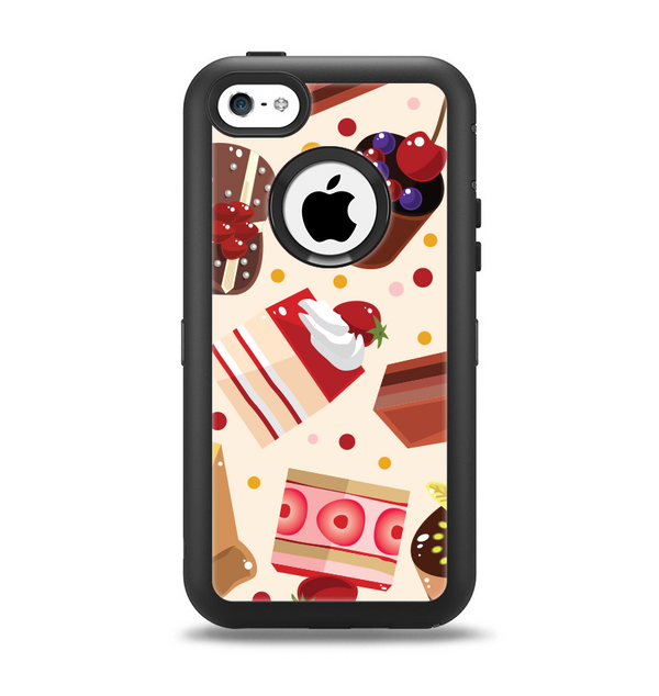 The Yummy Dessert Pattern Apple iPhone 5c Otterbox Defender Case Skin Set