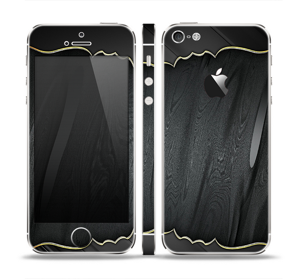 The Zig Zag Gray Wood Grain Skin Set for the Apple iPhone 5