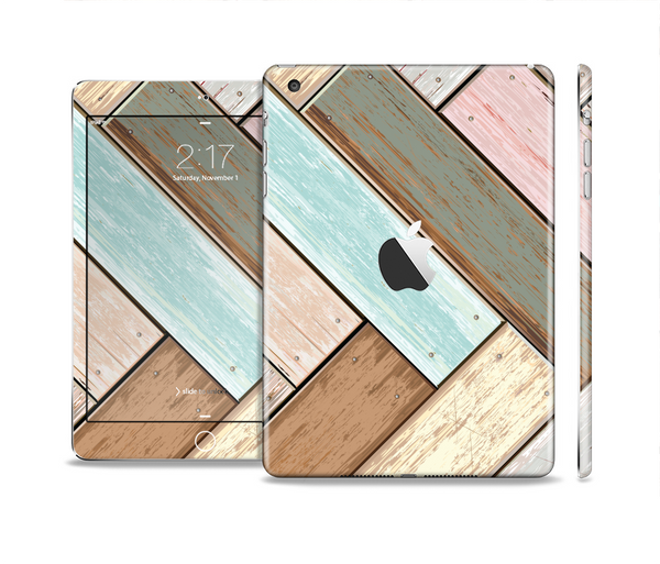 The Zigzag Vintage Wood Planks Full Body Skin Set for the Apple iPad Mini 2