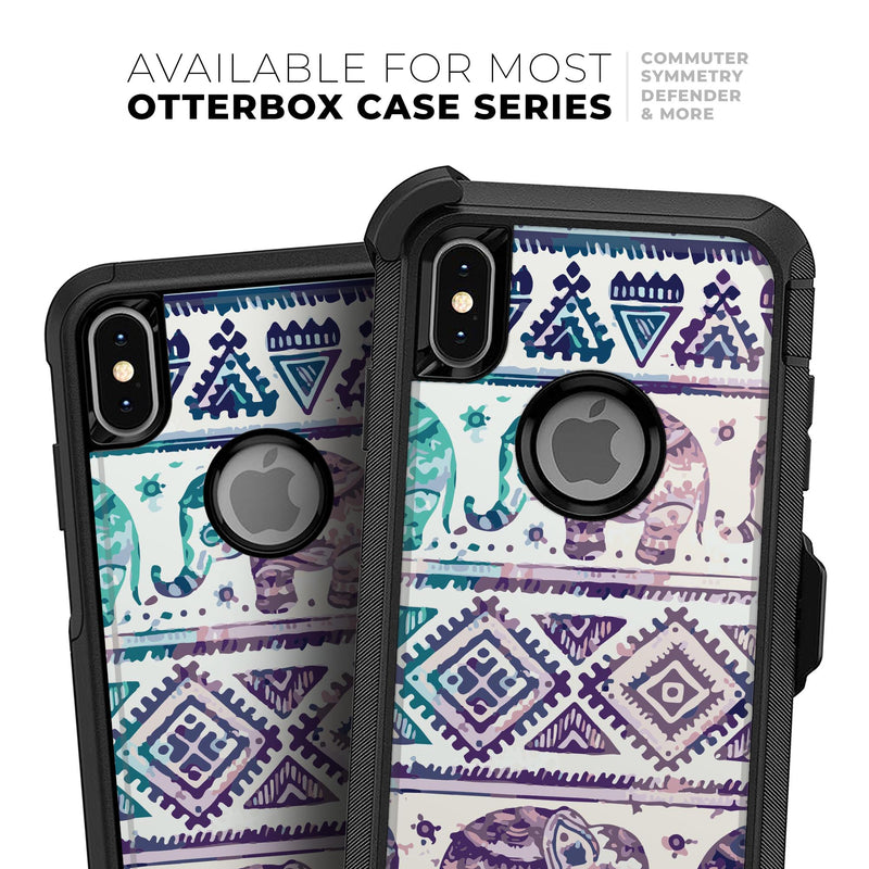 Tie-Dyed Aztec Elephant Pattern V2 - Skin Kit for the iPhone OtterBox Cases