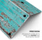 Turquoise Chipped Paint on Wood - Skin Decal Wrap Kit Compatible with the Apple MacBook Pro, Pro with Touch Bar or Air (11", 12", 13", 15" & 16" - All Versions Available)