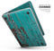Turquoise Chipped Paint on Wood - Skin Decal Wrap Kit Compatible with the Apple MacBook Pro, Pro with Touch Bar or Air (11", 12", 13", 15" & 16" - All Versions Available)