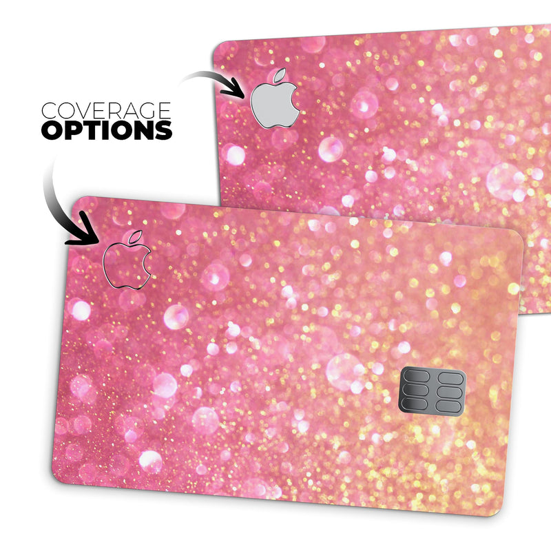 Unfocused Pink and Gold Orbs - Premium Protective Decal Skin-Kit for the Apple Credit Card