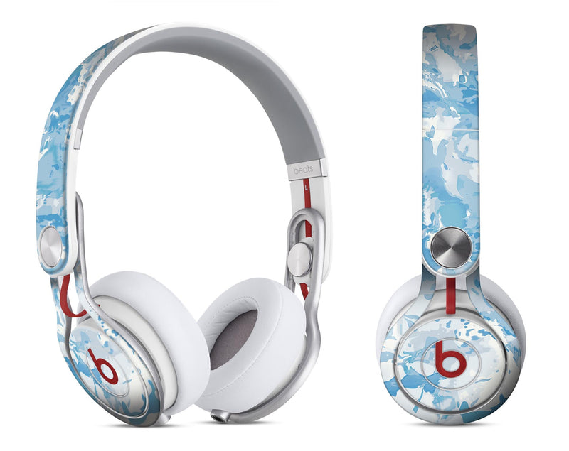 VEIL CAMO - Cloud Blue // Full-Body Skin Decal Wrap Cover for Beats by Dre Solo 2, 3 Wireless, Pro, Pill, Studio, Mixr, EP Headphones