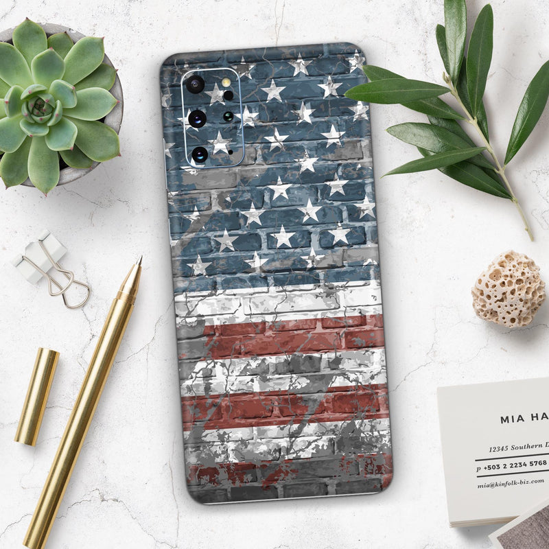 Vintage USA Flag - Skin-Kit for the Samsung Galaxy S-Series S20, S20 Plus, S20 Ultra , S10 & others (All Galaxy Devices Available)