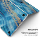 Vivid Agate Vein Slice Blue V1 - Skin Decal Wrap Kit Compatible with the Apple MacBook Pro, Pro with Touch Bar or Air (11", 12", 13", 15" & 16" - All Versions Available)