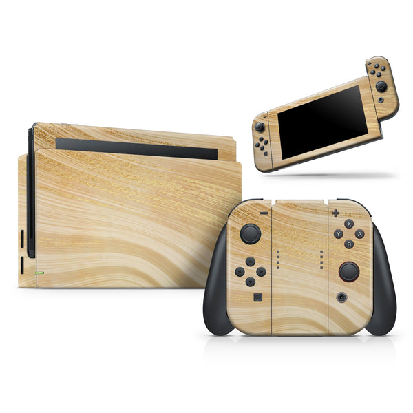 Vivid Agate Vein Slice Foiled V7 // Skin Decal Wrap Kit for Nintendo Switch Console & Dock, Joy-Cons, Pro Controller, Lite, 3DS XL, 2DS XL, DSi, or Wii