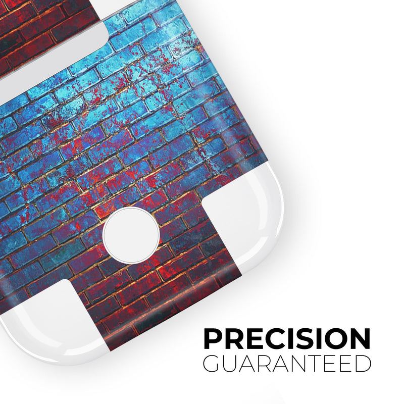 Vivid Blue Brick Alley - Full Body Skin Decal Wrap Kit for the Wireless Bluetooth Apple Airpods Pro, AirPods Gen 1 or Gen 2 with Wireless Charging