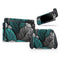 Vivid Teal Floral Waves // Skin Decal Wrap Kit for Nintendo Switch Console & Dock, Joy-Cons, Pro Controller, Lite, 3DS XL, 2DS XL, DSi, or Wii