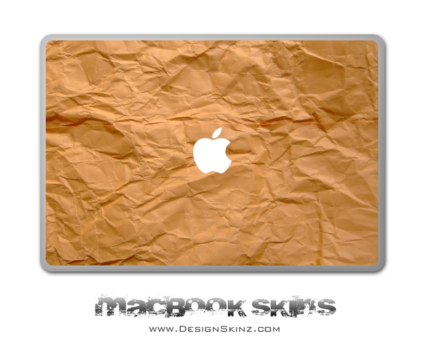 Brown Crumpled Paper MacBook Skin