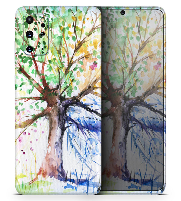 WaterColor Vivid Tree - Skin-Kit for the Samsung Galaxy S-Series S20, S20 Plus, S20 Ultra , S10 & others (All Galaxy Devices Available)