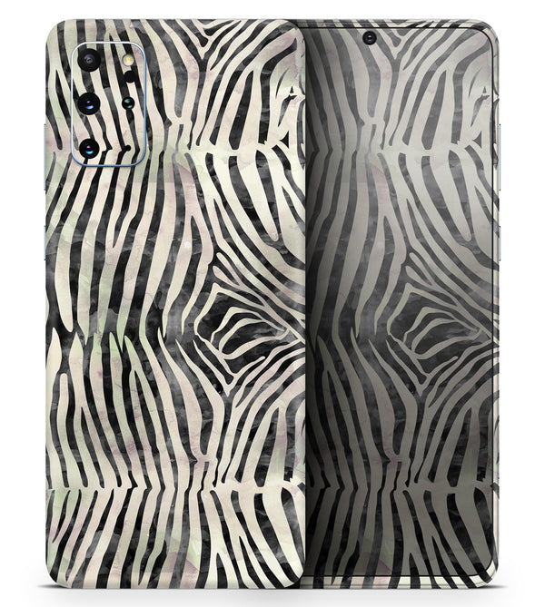 Watercolor Zebra Pattern - Skin-Kit for the Samsung Galaxy S-Series S20, S20 Plus, S20 Ultra , S10 & others (All Galaxy Devices Available)