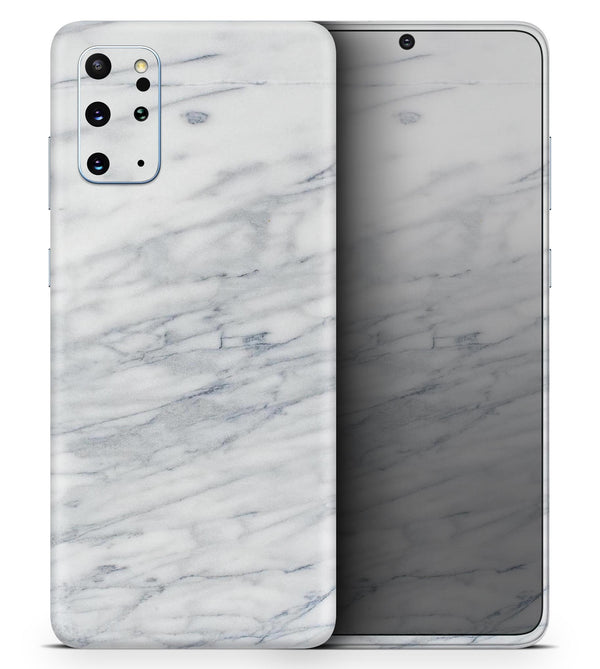 White & Grey Marble Surface V2 - Skin-Kit for the Samsung Galaxy S-Series S20, S20 Plus, S20 Ultra , S10 & others (All Galaxy Devices Available)