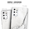 White & Grey Marble Surface V3 - Skin-Kit for the Samsung Galaxy S-Series S20, S20 Plus, S20 Ultra , S10 & others (All Galaxy Devices Available)