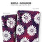 White Floral Pattern Over Red and Purple Grunge - Skin-Kit for the Samsung Galaxy S-Series S20, S20 Plus, S20 Ultra , S10 & others (All Galaxy Devices Available)