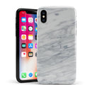 White & Grey Marble Surface V2 - iPhone X Swappable Hybrid Case