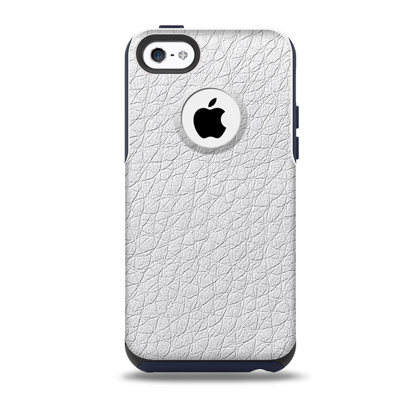 White Leather Texture Skin for the iPhone 5c OtterBox Commuter Case