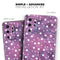 White Polka Dots Over Purple Pink Paint Mix - Skin-Kit for the Samsung Galaxy S-Series S20, S20 Plus, S20 Ultra , S10 & others (All Galaxy Devices Available)