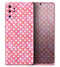 White Polka Dots over Pink Watercolor - Skin-Kit for the Samsung Galaxy S-Series S20, S20 Plus, S20 Ultra , S10 & others (All Galaxy Devices Available)