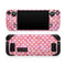 White Polka Dots over Pink Watercolor // Full Body Skin Decal Wrap Kit for the Steam Deck handheld gaming computer