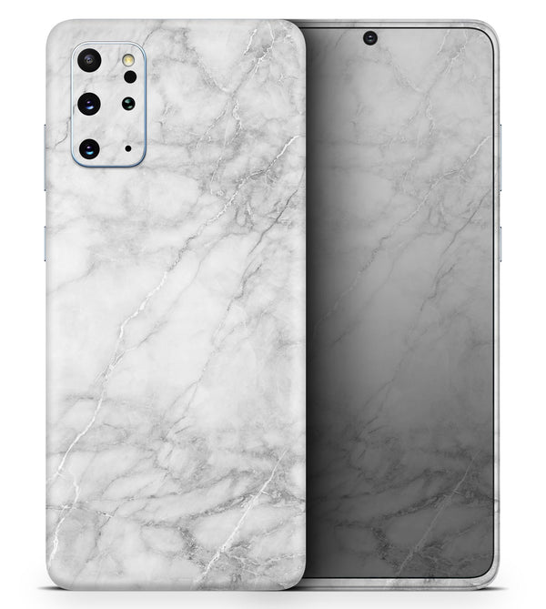White Scratched Marble - Skin-Kit for the Samsung Galaxy S-Series S20, S20 Plus, S20 Ultra , S10 & others (All Galaxy Devices Available)