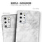 White Scratched Marble - Skin-Kit for the Samsung Galaxy S-Series S20, S20 Plus, S20 Ultra , S10 & others (All Galaxy Devices Available)