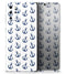 White and Navy Micro Anchors - Skin-Kit for the Samsung Galaxy S-Series S20, S20 Plus, S20 Ultra , S10 & others (All Galaxy Devices Available)