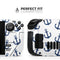 White and Navy Micro Anchors // Full Body Skin Decal Wrap Kit for the Steam Deck handheld gaming computer
