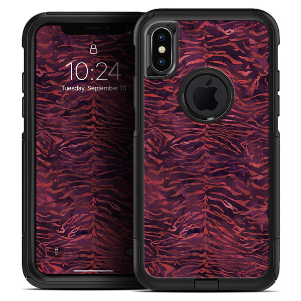 Wine Watercolor Tiger Pattern - Skin Kit for the iPhone OtterBox Cases