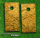 Cracked Yellow SurfaceSkin-set for a pair of Cornhole Boards