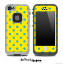 Polka Dotted Blue and Yellow V3 Skin for the iPhone 5 or 4/4s LifeProof Case