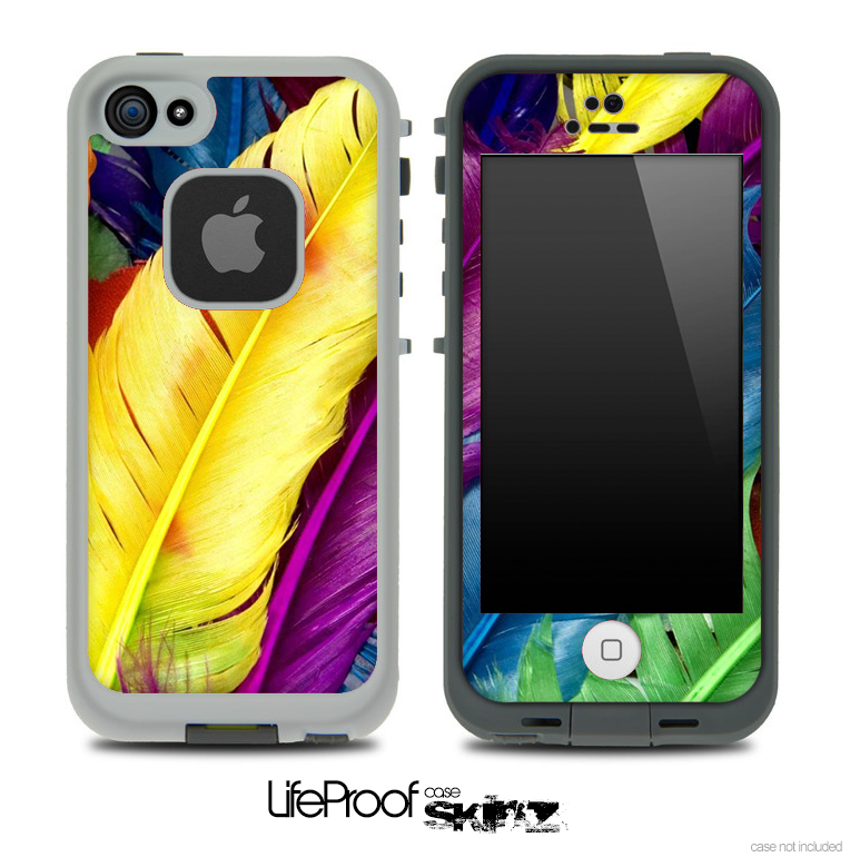 Neon Feathers Skin for the iPhone 5 or 4/4s LifeProof Case