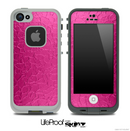 Neon Pink Cracked Skin for the iPhone 5 or 4/4s LifeProof Case