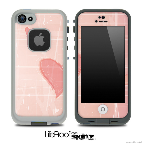 Subtle Pink Hearts Skin for the iPhone 5 or 4/4s LifeProof Case