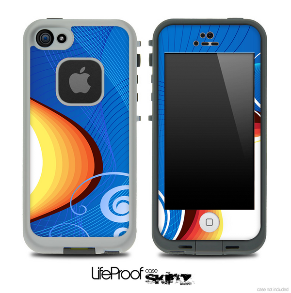 Blue Wild Pattern Skin for the iPhone 5 or 4/4s LifeProof Case