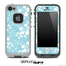 Vintage Hawaiian Floral Blue Skin for the iPhone 5 or 4/4s LifeProof Case