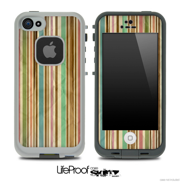 Vintage Striped Pattern Skin for the iPhone 5 or 4/4s LifeProof Case