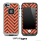 Sketchy Chevron Pattern Black and Coral Skin for the iPhone 5 or 4/4s LifeProof Case