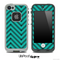 Sketchy Chevron Pattern Black and Trendy Green Skin for the iPhone 5 or 4/4s LifeProof Case