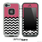 Solid Color Dark Pink and Chevron Pattern Skin for the iPhone 5 or 4/4s LifeProof Case