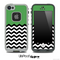Solid Color Hunter Green and Chevron Pattern Skin for the iPhone 5 or 4/4s LifeProof Case