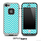 V3 Chevron Pattern White and Blue Skin for the iPhone 5 or 4/4s LifeProof Case