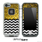 Mixed Gold Sparkle Print and Chevron Pattern Skin for the iPhone 5 or 4/4s LifeProof Case
